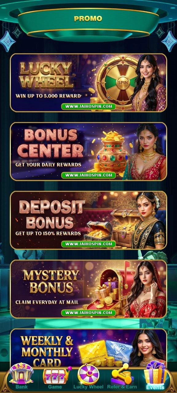 Jaiho Spin reward screen